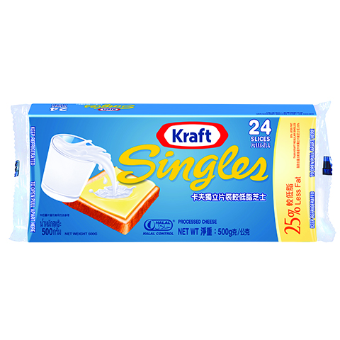 卡夫獨立包裝較低脂芝士片 (24片) 500克